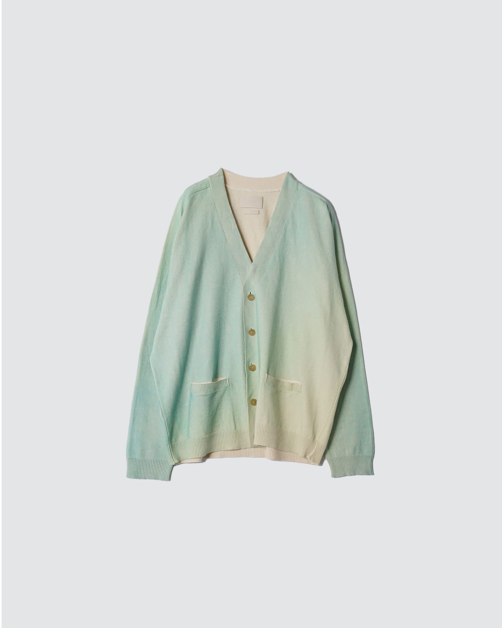 GRADATION PRINTED CARDIGAN MIST GREEN