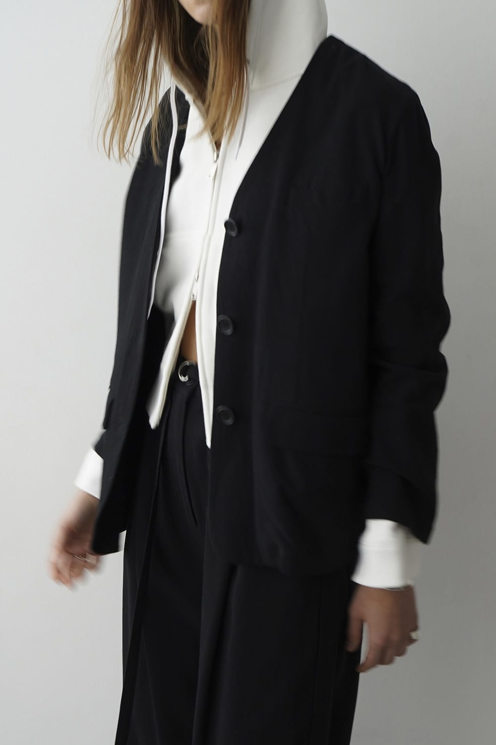 WIDE NO COLLAR JACKET – TIME AFTER TIME